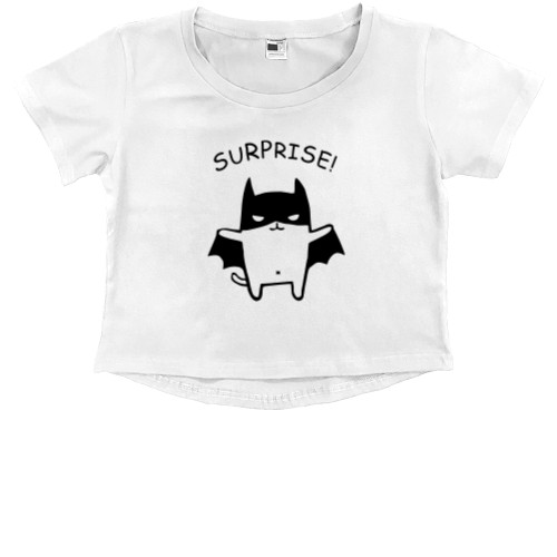 Kids' Premium Cropped T-Shirt - Surprise Batman - Mfest