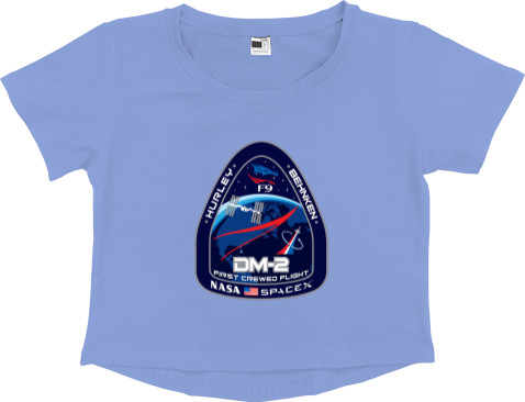 Women's Cropped Premium T-Shirt - SpaceX Dragon 2 - Mfest