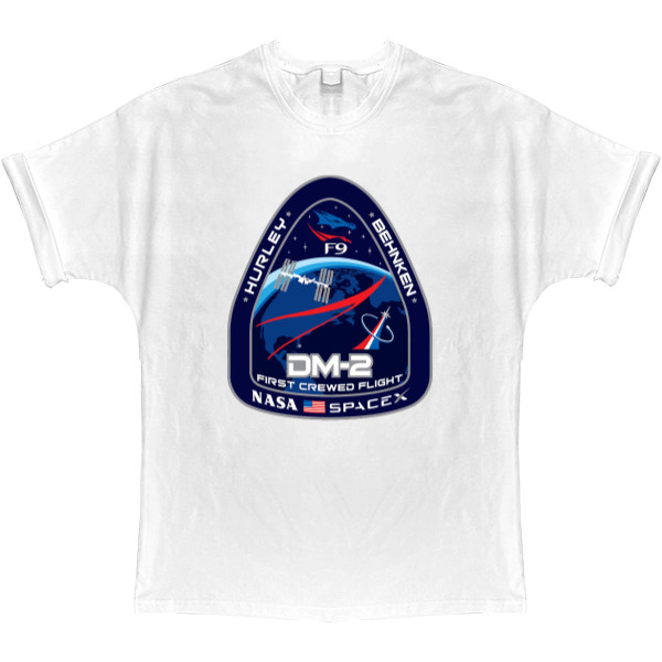 T-shirt Oversize - SpaceX Dragon 2 - Mfest