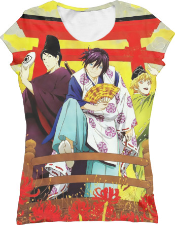 Women's T-Shirt 3D - Бездомный бог / Noragami 2 - Mfest