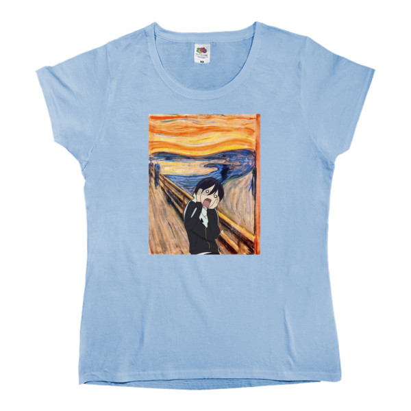 Women's T-shirt Fruit of the loom - Бездомный бог "Крик"  / Noragami - Mfest