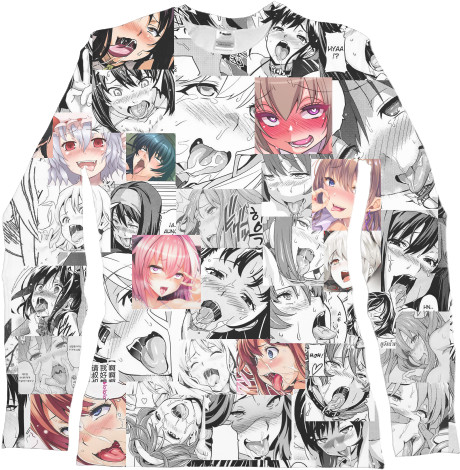 Women's Longsleeve Shirt 3D - Ахэгао 5 - Mfest