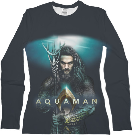 Women's Longsleeve Shirt 3D - Аквамен 1 / Aquaman - Mfest