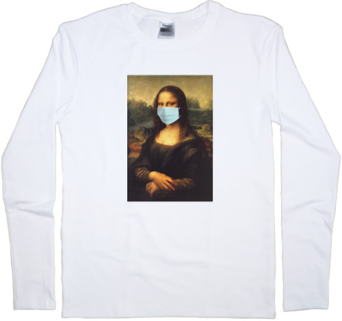 Men's Longsleeve Shirt - Мона Лиза в маске - Mfest