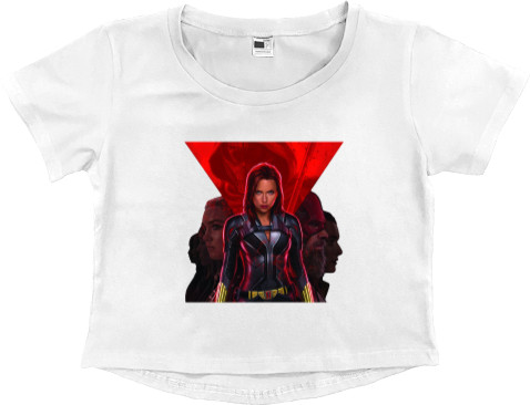 Women's Cropped Premium T-Shirt - Чёрная Вдова 4 / Black Widow - Mfest