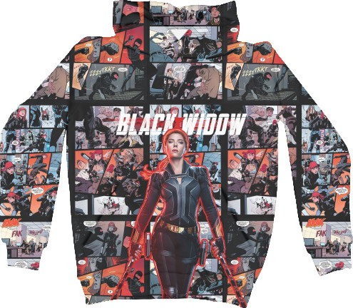 Unisex Hoodie 3D - Черная Вдова 3 / Black Widow - Mfest