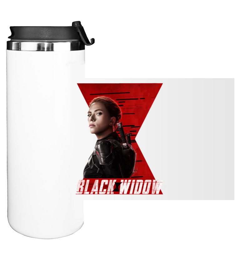 Water Bottle on Tumbler - Черная Вдова 2 / Black Widow - Mfest