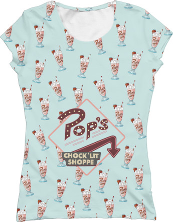 Women's T-Shirt 3D - Pop's Riverdale (Ривердэйл) - Mfest