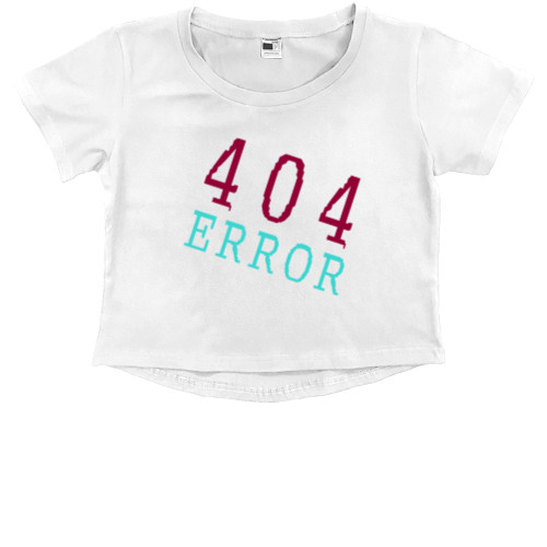 Kids' Premium Cropped T-Shirt - error 404 - Mfest