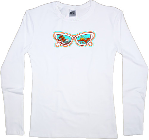 Women's Longsleeve Shirt - отдых-1_белый - Mfest