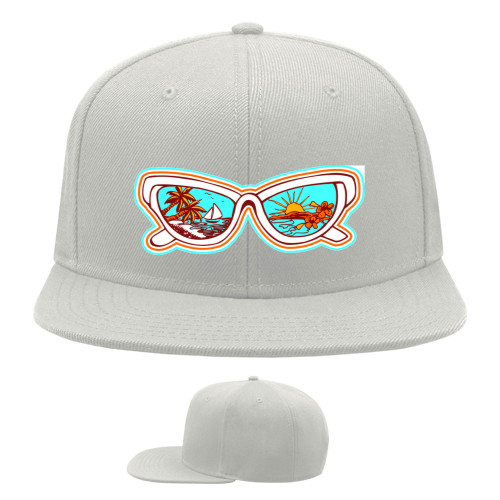 Snapback Baseball Cap - отдых-1_белый - Mfest