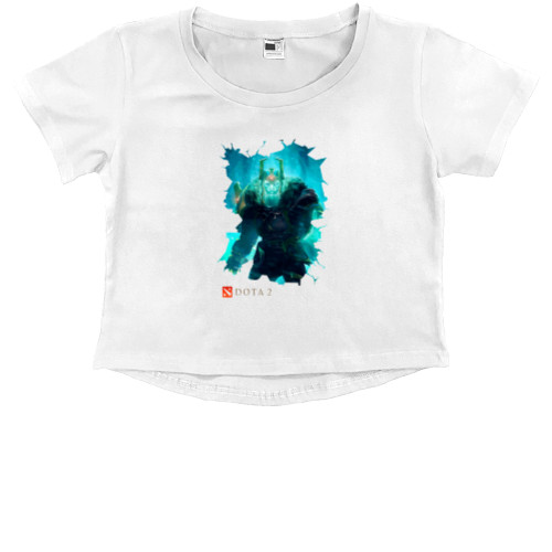 Kids' Premium Cropped T-Shirt - Wraith-King_белый - Mfest