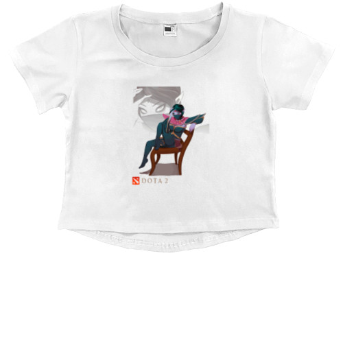 Kids' Premium Cropped T-Shirt - Templar-Assassin_белый - Mfest