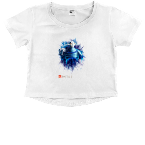 Kids' Premium Cropped T-Shirt - Sven-2_белый - Mfest