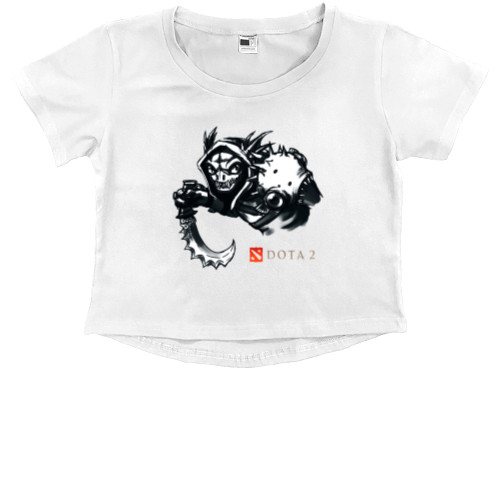 Kids' Premium Cropped T-Shirt - Slark_белый - Mfest