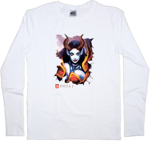 Kids' Longsleeve Shirt - Queen-of-pain-3_белый - Mfest