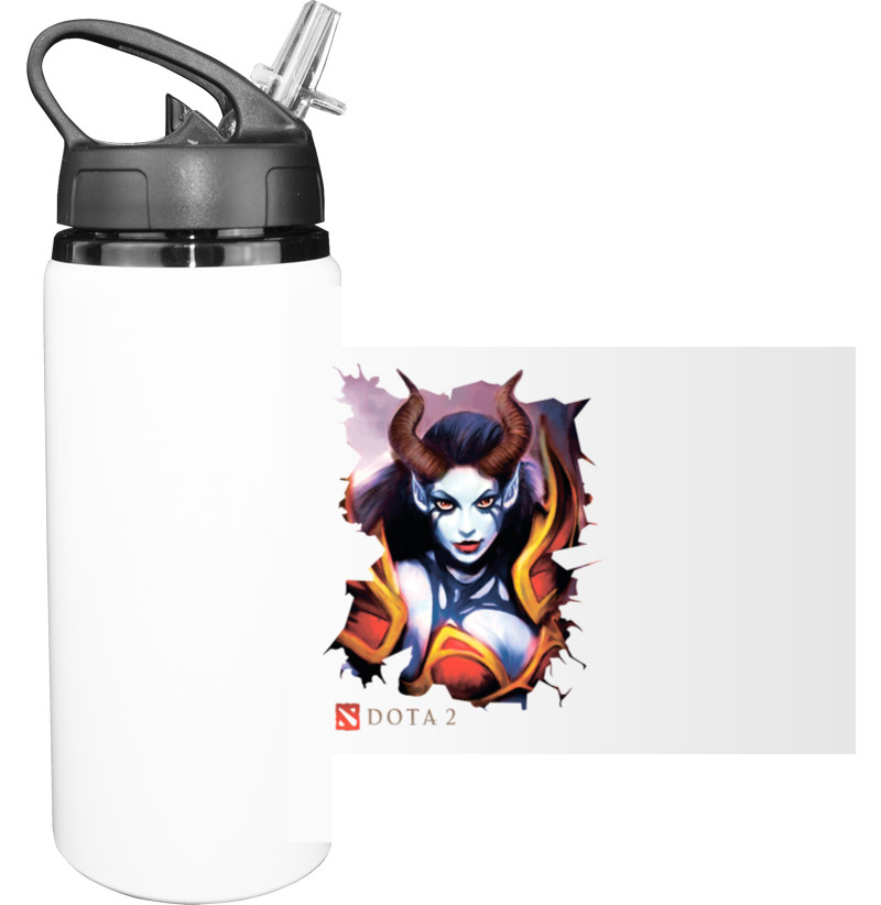 Sport Water Bottle - Queen-of-pain-3_белый - Mfest