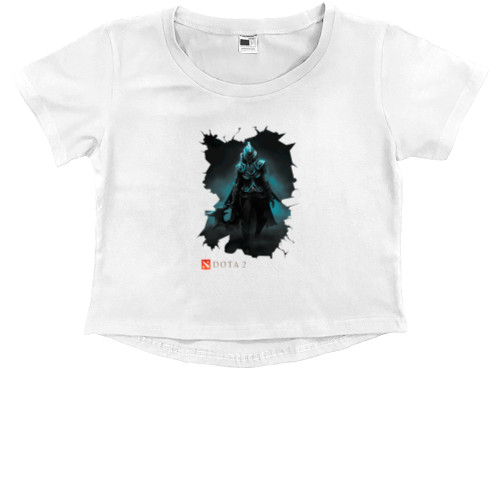 Kids' Premium Cropped T-Shirt - Phantom-Assassin_белый - Mfest