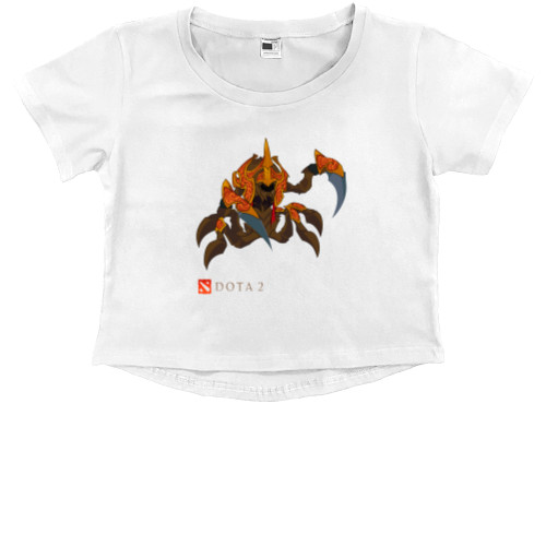 Kids' Premium Cropped T-Shirt - Nyx-Assassin(белый) - Mfest