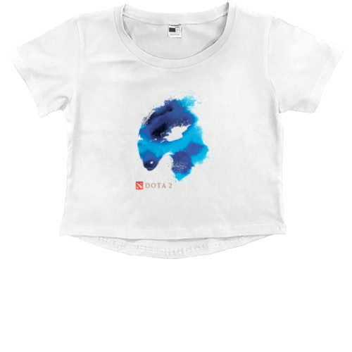 Kids' Premium Cropped T-Shirt - Morphling-(2)_белый - Mfest