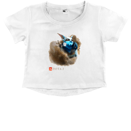 Kids' Premium Cropped T-Shirt - Meepo_белый - Mfest