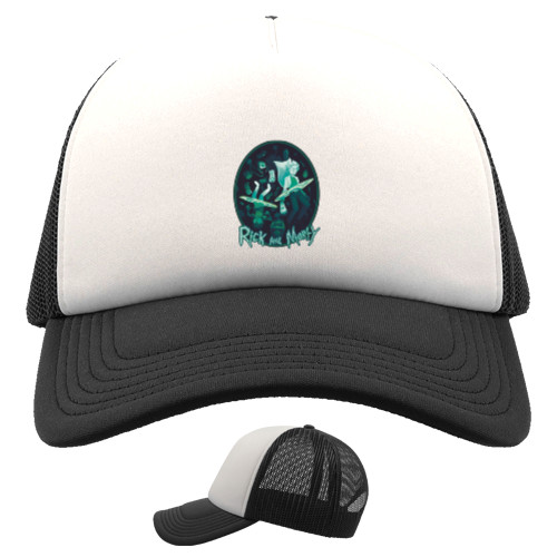 Kids' Trucker Cap - Rick-and-Morty-art-16 - Mfest