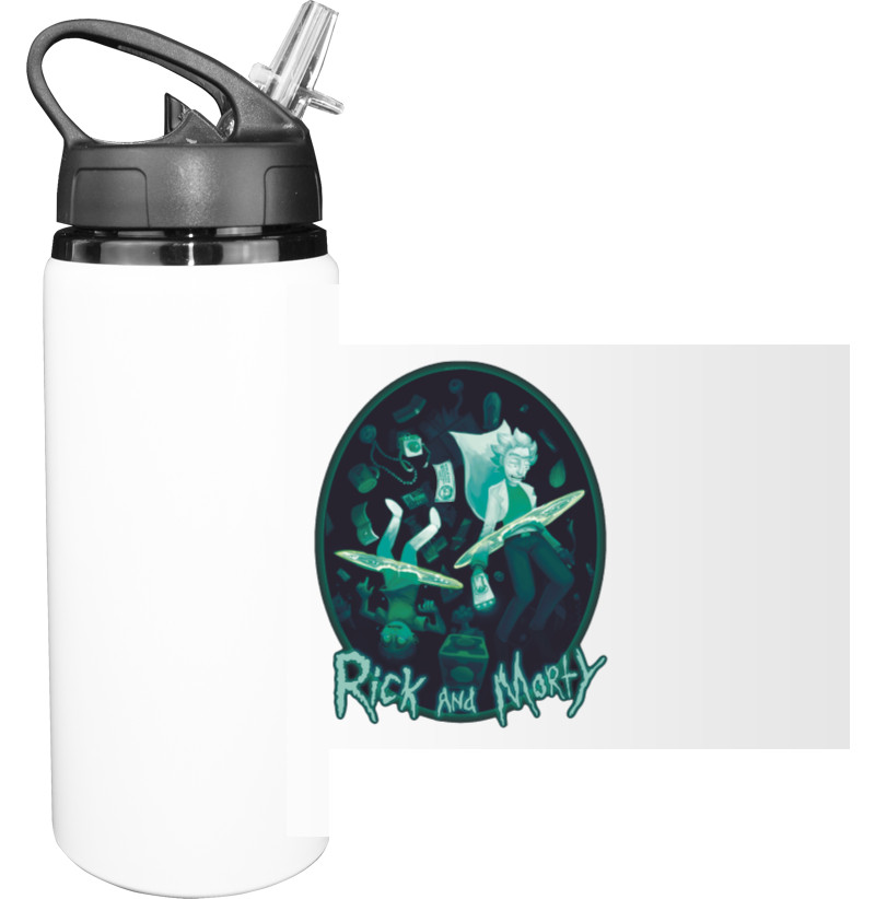 Sport Water Bottle - Rick-and-Morty-art-16 - Mfest