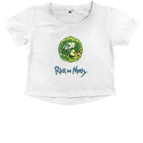 Kids' Premium Cropped T-Shirt - Rick-and-Morty-2 - Mfest