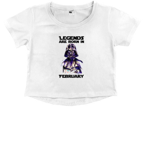 Kids' Premium Cropped T-Shirt - Legends are born in February - Mfest