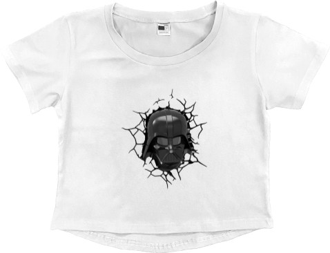 Women's Cropped Premium T-Shirt - Darth Vader 13 - Mfest