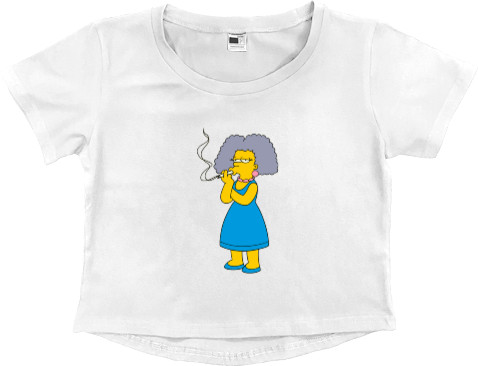 Women's Cropped Premium T-Shirt - Selma Simpson - Mfest