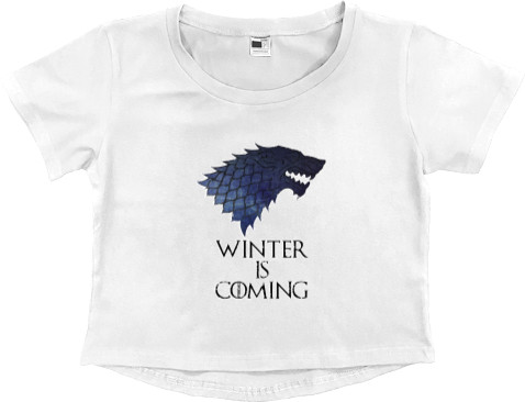 Women's Cropped Premium T-Shirt - Winter is coming 7 - Mfest