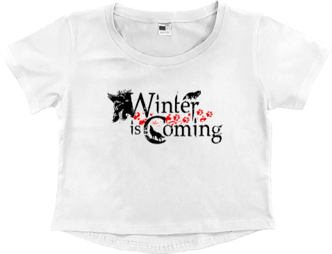 Women's Cropped Premium T-Shirt - Winter is coming 4 - Mfest