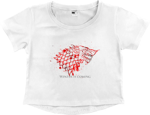 Women's Cropped Premium T-Shirt - Winter is coming 1 - Mfest