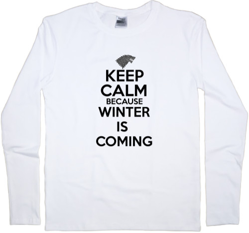 Футболка з Довгим Рукавом Чоловіча - Keep calm winter is coming - Mfest