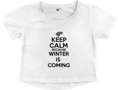 Кроп - топ Премиум Женский - Keep calm winter is coming - Mfest