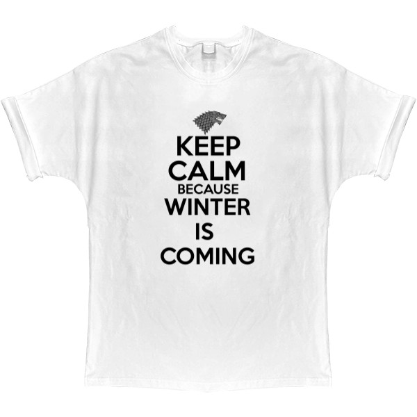 T-shirt Oversize - Keep calm winter is coming - Mfest