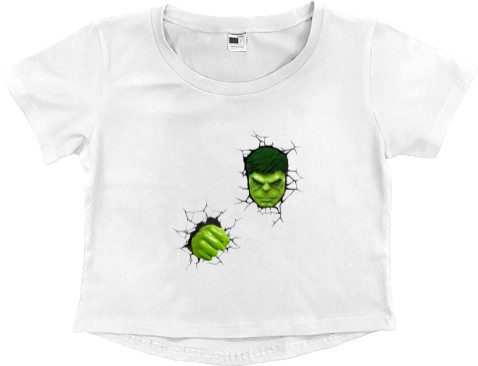 Women's Cropped Premium T-Shirt - Hulk 8 - Mfest