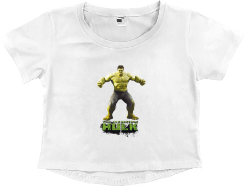 Women's Cropped Premium T-Shirt - Hulk 1 - Mfest