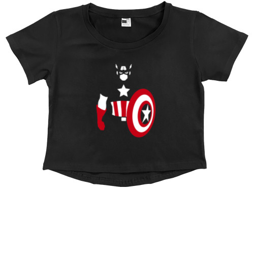 Kids' Premium Cropped T-Shirt - Captain America 14 - Mfest