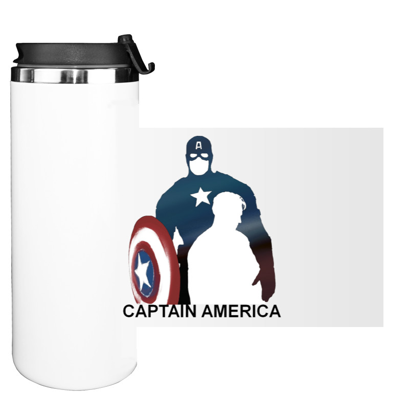 Water Bottle on Tumbler - Captain America 9 - Mfest