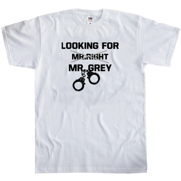 Men's T-Shirt Fruit of the loom - Looking for Mr. Grey black - Mfest