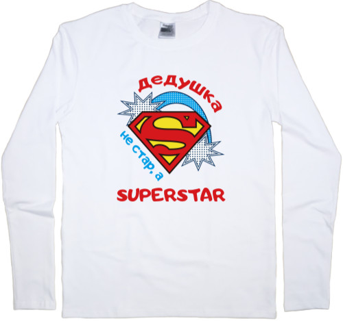 Men's Longsleeve Shirt - Дедушка Superstar - Mfest