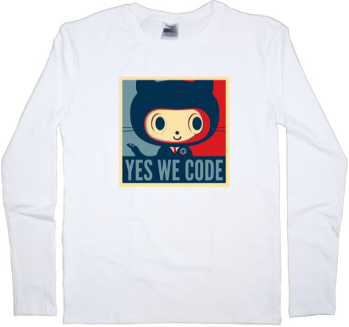 Футболка з Довгим Рукавом Чоловіча - Yes we code - Mfest