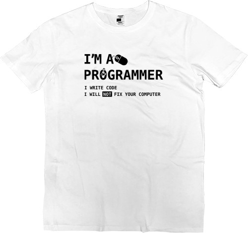 Футболка Преміум Чоловіча - I am a programmer - Mfest