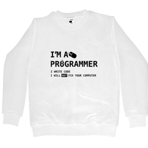 Свитшот Премиум Мужской - I am a programmer - Mfest