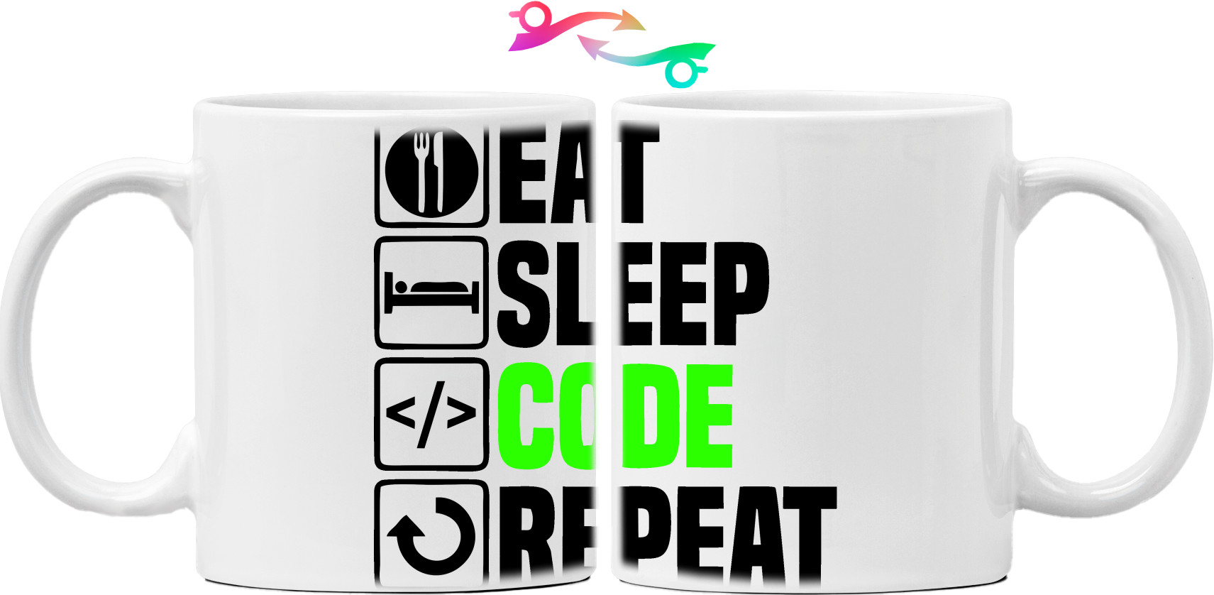 Кружка - Eat sleep code repeat - Mfest