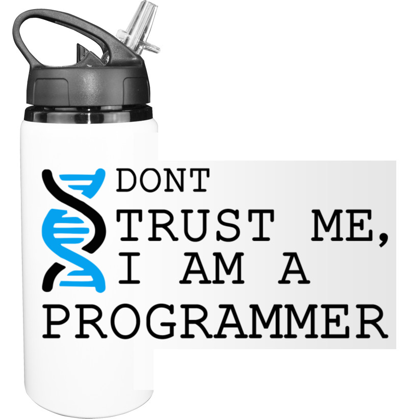 Бутылка для воды - Dont trast me i am programmer - Mfest