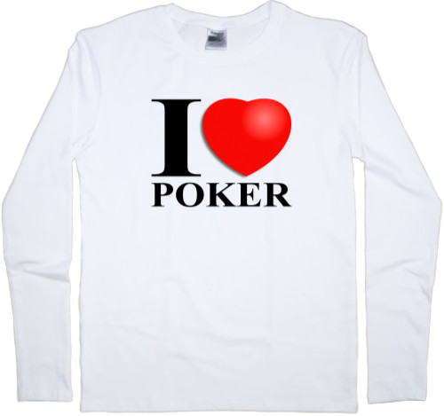 Men's Longsleeve Shirt - I love poker - Mfest