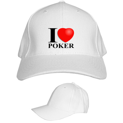 Покер - Кепка 6-панельна Дитяча - I love poker - Mfest